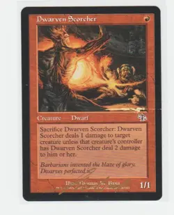 Magic the Gathering ~ Dwarven Scorcher ~ M/NM ~ Judgment ~ Signed MISPRINT - Image 1