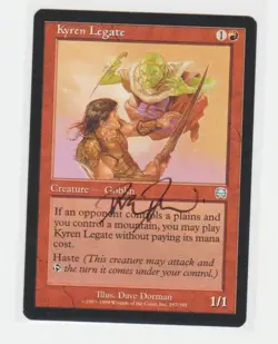 Magic the Gathering ~ Kyren Legate ~ M/NM ~ Masques ~ Signed by Artist #2 - Image 1