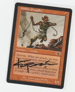 Magic the Gathering ~ Goblin Grappler ~ M/NM ~ Legions ~ Signed by Artist - Image 1