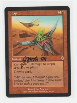 Magic the Gathering ~ Zap ~ M/NM ~ Invasion~ Signed by Artist - Image 1