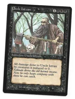 Magic the Gathering ~ MTG ~ 1x Uncle Istvan ~ MP ~ THE DARK - Image 1