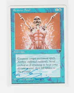 Magic the Gathering ~ Remove Soul ~ M/NM ~ Chronicles ~ Signed by Artist #1 - Image 1