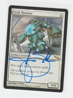 Magic the Gathering ~ Grid Monitor ~ LP ~ Mirrodin ~ Signed by Artist #2 - Image 1