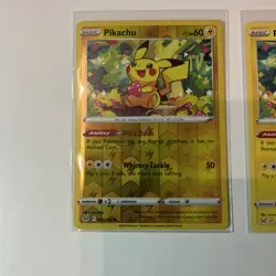 Pikachu Swsh11: Lost Origin Reverse Holo Card 052/196 Near Mint Condition - Image 2