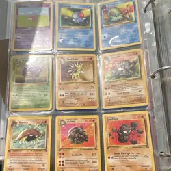Pokemon TCG Fossil & Base Set 2 9-Card Lot Slowpoke Tentacool Omanyte - Image 1
