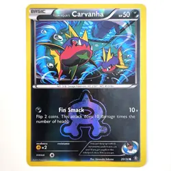 Pokemon TCG Team Aqua's Carvanha Reverse Holo Double Crisis 20/34 LP Light Play - Image 1