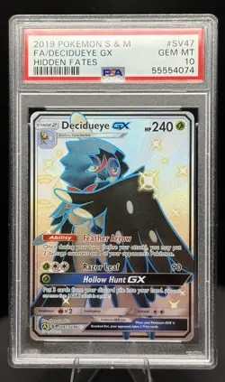 2019 Pokemon Sun & Moon Full Art Decidueye GX SV47/SV94 PSA 10 GEM MT - Image 1