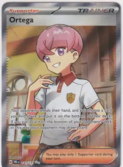 **PRISMATIC EVOLUTIONS** POKEMON TCG HOLO RARE ORTEGA TRAINER 141/131 #2160 - Image 1