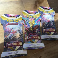 Pokemon Lost Origin Sleeved Booster Pack Art Set - 3 Packs NEW SEALED - Image 1