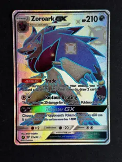 Zoroark GX 77a/73 Hidden Fates Alternate Art Full Art Shiny Pokemon TCG NM/MINT - Image 1