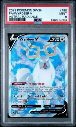PSA 9 Pokemon Astral Radiance Wyrdeer V Full Art #180/189 - Image 1