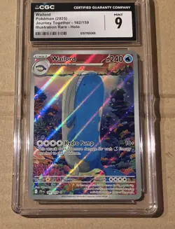 Wailord 162/159 Sv09 Journey Together IR Holo CGC 9 (2025) 240 HP - Image 1