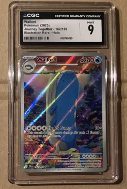 Wailord 162/159 Sv09 Journey Together IR Holo CGC 9 (2025) 240 HP - Image 4