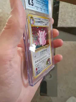 CGC 8.5 Erika's Clefable Pokemon Japanese Gym: Leader's Stadium Holo With Swirl - Image 2