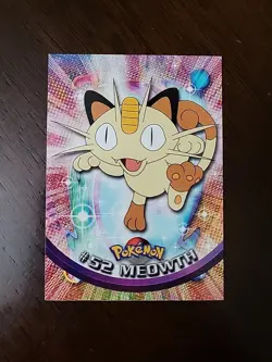LP! BLACK Label Meowth #52 1999 Topps Pokemon TV Animation Series 1 - Image 1