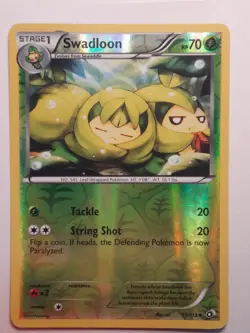 Pokemon TCG Swadloon #11/113 Reverse Holo 2013 MP - Image 1