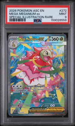 Mega Meganium Ex 272 Special Illustration Rare PSA 9 Pokemon Ascended Heroes - Image 1