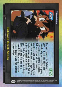 Pokemon Scent-Sation EP25 2000 Topps TV Animation Edition - Image 2