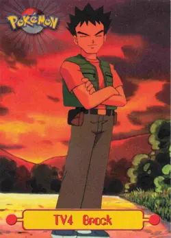 Pokemon Topps TV4 Brock BLACK Logo - TV Animation Edition - Image 1