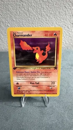 NM/M! Pokemon TCG Charmander Team Rocket 50 Regular 1st Edition - Image 1