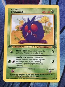 Pokemon 1999 Jungle First Edition: Venonat (63/64) LP - Image 1