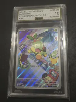 Pokemon First Partner Illustration Turtwig Promo Full Art Holo 040 AGS 10 - Image 1