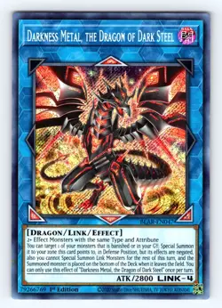 Yugioh Darkness Metal, the Dragon of Dark Steel BLAR-EN047 Secret Rare - NM 💎 - Image 1