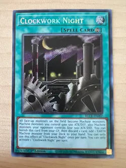 Yugioh Clockwork Night BLCR-EN007 Secret Rare 1st Edition Near Mint - Image 1