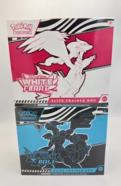 Pokemon Black Bolt and White Flare Elite Trainer Box ETB Set of 2 - Image 1