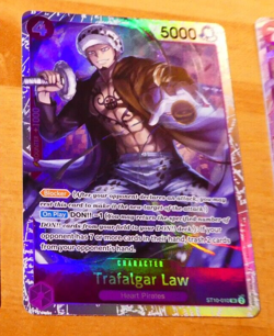 ONE PIECE ENGLISH CARD HOLO GAME CARTE TRAFALGAR LAW ST10-010 SR ST EN MINT - Image 1