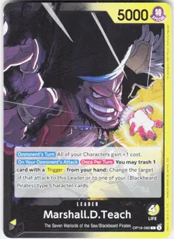 ONE PIECE MARSHALL.D.TEACH (080) OP16-080 THE TIME OF BATTLE NM/M - Image 1