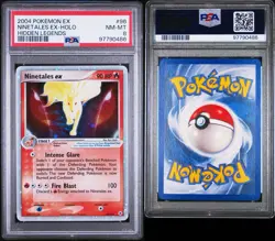 PSA 8 Pokemon 2004 EX Hidden Legends Ninetales #96 Holo SWIRL - Image 5