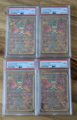 Ancient Mew Black Star 2000 Movie Promo Pokemon All PSA 9 x4 - Image 1