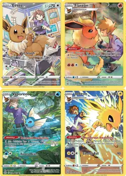 Pokemon Eevee Set Galarian Gallery TG01 TG02 TG04 TG11 TG30 Eeveelution Holo - Image 1