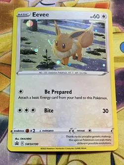 Eevee SWSH190 - Black Star Promo - Galaxy Holo Swirl 🌀 - NM - Pokemon TCG - Image 1
