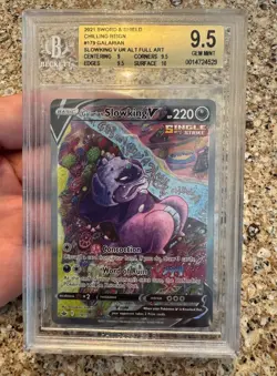 2021 POKEMON SWSH CHILLING REIGN FA GALARIAN SLOWKING V #179 BGS 9.5 GEM MT ✨ - Image 1