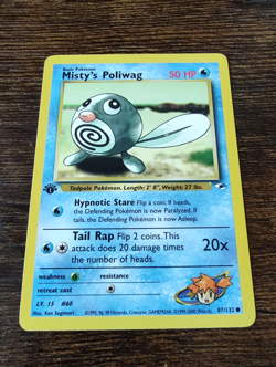 Pokemon Gym Heroes 1st Edition Misty's Poliwag 87/132 - Image 1