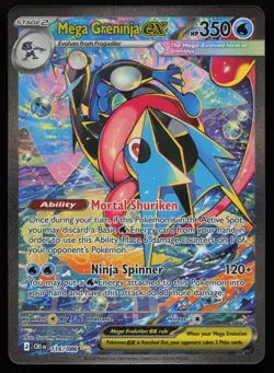 Mega Greninja ex 116/086 Special Illustration Rare Chaos Rising English NM - Image 1