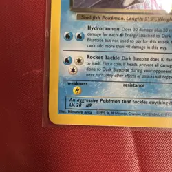 The Pokemon Company Team Rocket Dark Blastoise 3/82 Holo Rare English 70HP - Image 3