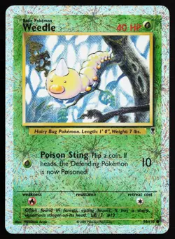 2002 Pokemon Legendary Collection Reverse Holo Foil /110 Weedle #99 NM - Image 1