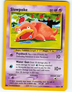 Slowpoke - 73/111 Neo Genesis - Pokemon TCG - 2000 - Image 1