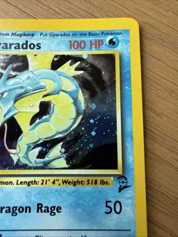 Pokemon TCG Gyarados 7/130 Base Set 2 Holo Rare English 2000 100 HP - Image 3