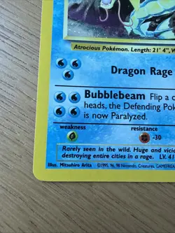 Pokemon TCG Gyarados 7/130 Base Set 2 Holo Rare English 2000 100 HP - Image 5