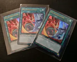 3x Polymerization Hero Alt Art RA03-EN051 Ultra Rare 1st NM Playset Yugioh! - Image 1