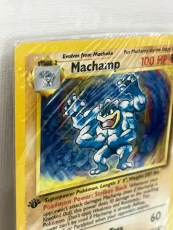 Sealed Machamp Base Set 8/102 1st Edition Holo Pokemon Card Rare WOTC - Image 2