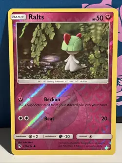 Ralts Reverse Holo 139/214 Pokemon Card 2018 Lost Thunder LP - Image 1
