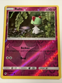 Ralts Reverse Holo 139/214 Pokemon Card 2018 Lost Thunder LP - Image 3