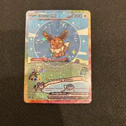 Pokemon Bubble Eevee Special Doujin Art Starry Holo Card - Image 1