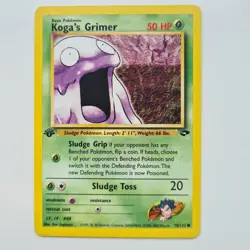 Koga's Grimer 78/132 Common 1st Edition Gym Challenge Pokemon Card NM - Image 1