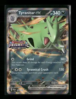 Pokemon TCG Tyranitar ex 064/131 Prismatic Evolutions Stamped Promo Card NM e16 - Image 1